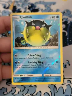 Qwilfish 21/73 Shining Legends Reverse Holo NM Pokemon Card - Image 1