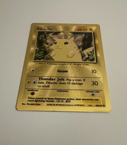 Pikachu (058/102) -Gold Metal Card - Pokemon Celebrations - UPC - LP - Image 3