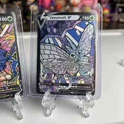 Fan Art Holographic Set Stained Glass Mosaic Proxy Custom Card Venonat Venomoth - Image 3