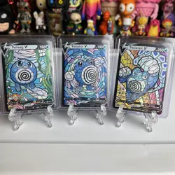 Fan Art Holographic Set Stained Glass Mosaic Proxy Custom Card Poliwag Poliwrath - Image 4