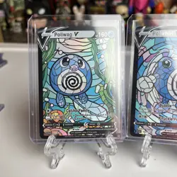 Fan Art Holographic Set Stained Glass Mosaic Proxy Custom Card Poliwag Poliwrath - Image 5