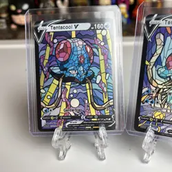 Fan Art Holographic Set Stained Glass Mosaic Proxy Custom Card Tentacool - Image 2