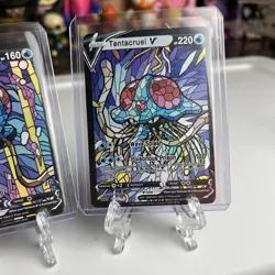 Fan Art Holographic Set Stained Glass Mosaic Proxy Custom Card Tentacool - Image 3