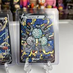 Fan Art Holographic Set Stained Glass Mosaic Custom Card Magnemite Magneton - Image 3