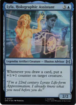 Lyla, Holographic Assistant U Marvel's Spider-Man: Eternal-Legal 7 NM Foil MTG - Image 1