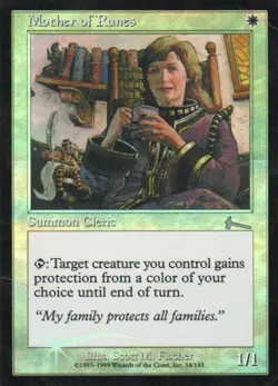 MTG: Urza's Legacy: Foil Mother of Runes: Damaged Condition - Image 1