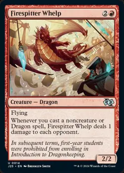 1x - Firespitter Whelp - Foundations Jumpstart - UC NM MTG - Image 1