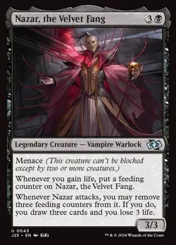 1x - Nazar, the Velvet Fang - [ Anime ] - Foundations Jumpstart - UC NM MTG - Image 1