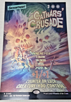 MTG Innistrad Remastered Cathars Crusade Movie Style 11x17 Holo Foil Poster - Image 1