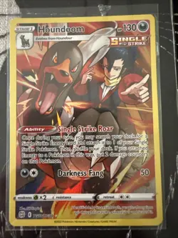 Pokemon Houndoom TG10/TG30 Holo Card Single Strike Full Art (NM Condition) - Image 1