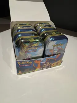Pokemon Crown Zenith Mini Tin Display Box 10 Tins / Box Open / Tins Sealed - Image 2