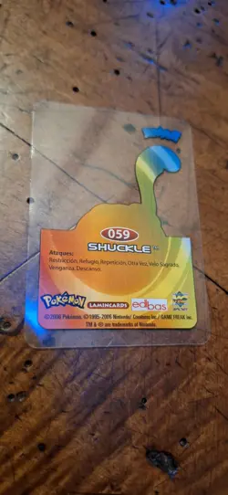 Shuckle 059 Pokemon Lamincards Edibas - ESP - EXC - Image 2