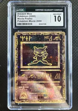 CGC 10 Ancient Mew Movie Promo Holo 2000 Pokemon Card Rare Double Holo PSA - Image 1