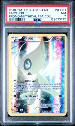 2016 POKEMON XY BLACK STAR PROMO MYTHICAL POKEMON COLL FULL ART/CELEBI PSA 7 - Image 1