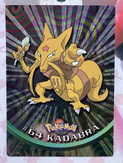 Pokemon #64 Kadabra 1999 TV Animation Edition Blue Logo Topps - Image 1