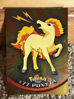 Ponyta #77 2000 Topps Series 2 Pokemon Blue Logo TV Animation Edition Foil - Image 1