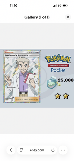 Professor's Research (EN) - Full Art - Professor Oak - Pokemon TCG Pocket PTCGP - Image 1