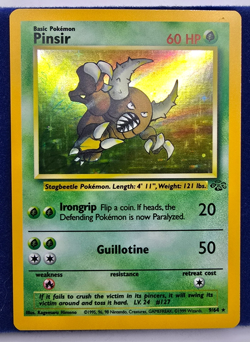 Pokemon Unlimited Jungle Pinsir 9/64 NM Holographic WOTC Free Ship! - Image 1