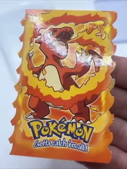 Charmeleon 5 of 12 Die-Cut Embossed Pokemon Topps The First Movie Blue Label NM - Image 2