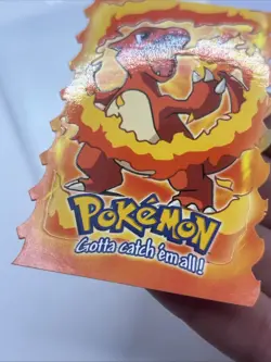 Charmeleon 5 of 12 Die-Cut Embossed Pokemon Topps The First Movie Blue Label NM - Image 3