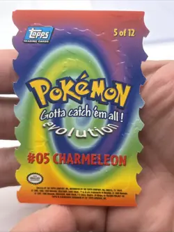 Charmeleon 5 of 12 Die-Cut Embossed Pokemon Topps The First Movie Blue Label NM - Image 4