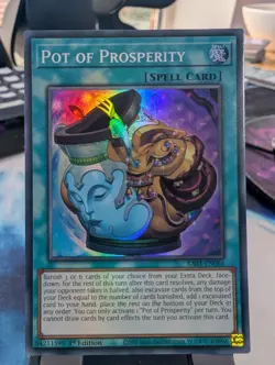 YuGiOh! Pot of Prosperity RA01-EN066 Super Rare 1st Ed* - Image 1