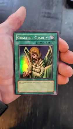 Yu-Gi-Oh! TCG Graceful Charity Starter Deck Pegasus SDP-040 Unlimited Super Rare - Image 1