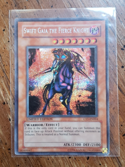 Yugioh Swift Gaia The Fierce Knight CT1-EN004 Secret Rare Limited Edition MP - Image 1