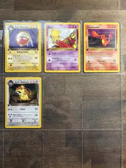 Lot of 4 Team Rocket 1st Edition Common/Uncommon Cards! - Image 1