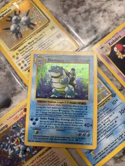 Pokemon TCG Blastoise Holo Shadowless Rare Card Base Set 2/102 SLIGHT CREASE - Image 1