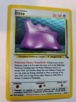 Ditto Fossil Set Holo Pokemon Card Base WOTC NM - Image 1