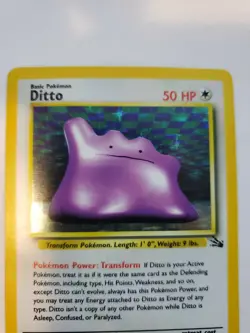 Ditto Fossil Set Holo Pokemon Card Base WOTC NM - Image 4