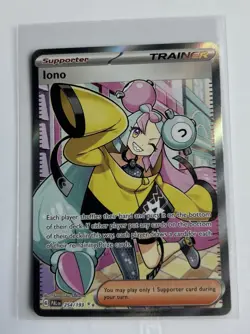Iono Pokemon TCG Paldea Evolved Holo Ultra Rare Full Art Card 254/193 - Image 1