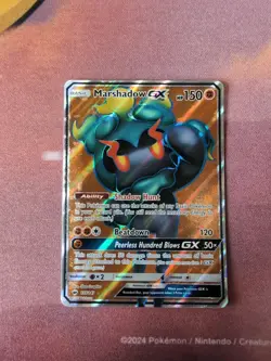 Pokemon Card Marshadow GX 137/147 Full Art Ultra Rare Holo Burning Shadows NM - Image 3