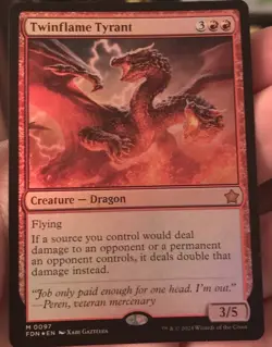 MTG English Twinflame Tyrant NM Foil Foundations - Image 1