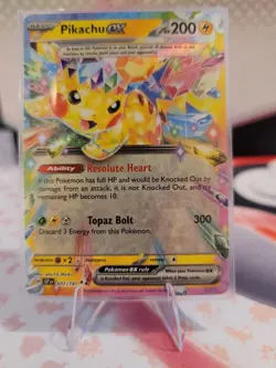 Pokemon TCG Surging Sparks Pikachu EX Holo Double Rare Card 057/191 - Image 1
