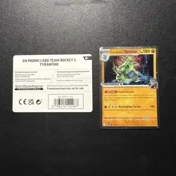 Pokemon Center Stamp Team Rockets Tyranitar 096/182 Destined Rivals Promo Card - Image 1
