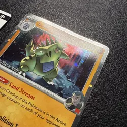 Pokemon Center Stamp Team Rockets Tyranitar 096/182 Destined Rivals Promo Card - Image 2