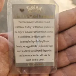 Pokemon Jigglypuff 23K Gold-Plated Card Certificate of Authenticity 1999 - Image 2