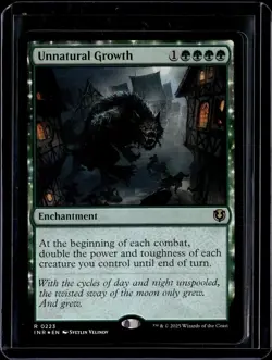 Unnatural Growth - 223 - Foil - INR - NM - MTG Magic the Gathering - Image 1