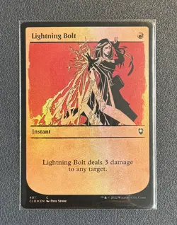 MTG - Lightning Bolt - Showcase Foil - CLB - 401 - Near Mint+ Condition - Image 1