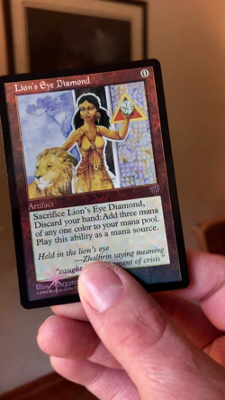 Mtg- Lion's Eye Diamond - FOIL - Mirage - Not Tournament Legal - WATCH VIDEO ^_^ - Image 2