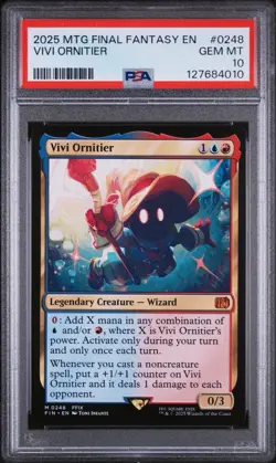 2025 MTG FINAL FANTASY #0248 VIVI ORNITIER PSA 10 - Image 1