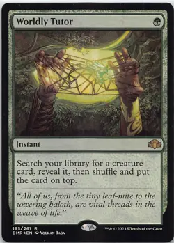 Worldly Tutor R (Dominaria Remastered) ** FOIL ** #185 NM - Image 1