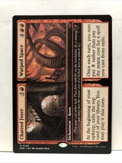 MTG Charred Foyer/Warped Space Magic: The Gathering Duskmourn Mythic #0129 - Image 1