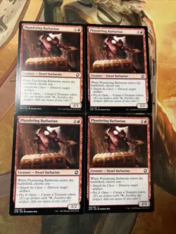x4 Plundering Barbarian AFR MTG 158/281 COMMON M/NM 4x - Image 1