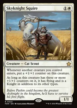 x1 Skyknight Squire R MTG Foundations M/NM, English - Image 1