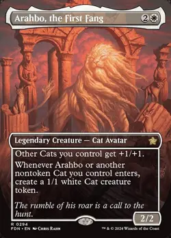 Arahbo, the First Fang x1 1x Borderless Foundations NM MTG - Image 1