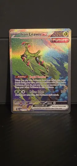 Pokemon TCG Iron Leaves EX Scarlet & Violet Temporal Forces 203/162 - Image 1