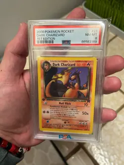 Dark Charizard 2000 PSA 8 NM-Mint 21/82 Team Rocket Pokemon WOTC #21 - Image 1